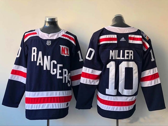 NHL New York Rangers #10 K'Andre Miller Navy blue 2018 Winter Classic Jersey