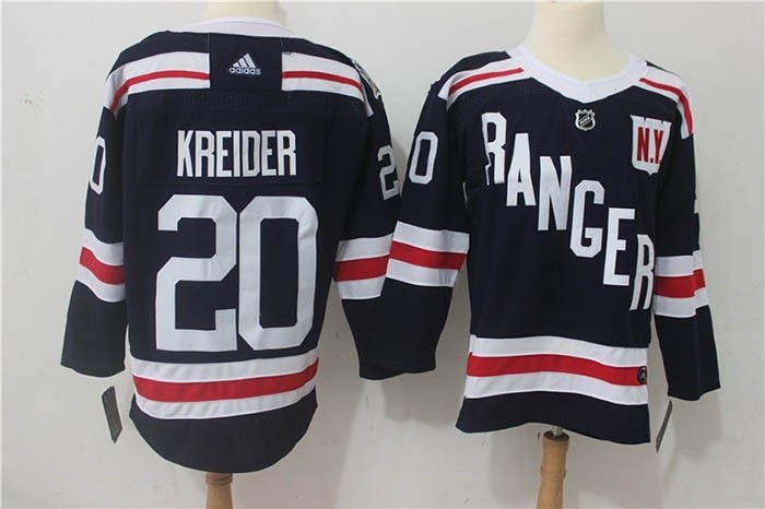 NHL New York Rangers #20 Chris Kreider Navy blue 2018 Winter Classic Jersey