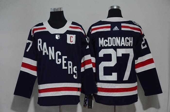 NHL New York Rangers #27 Rayn McDonagh Navy blue 2018 Winter Classic Jersey