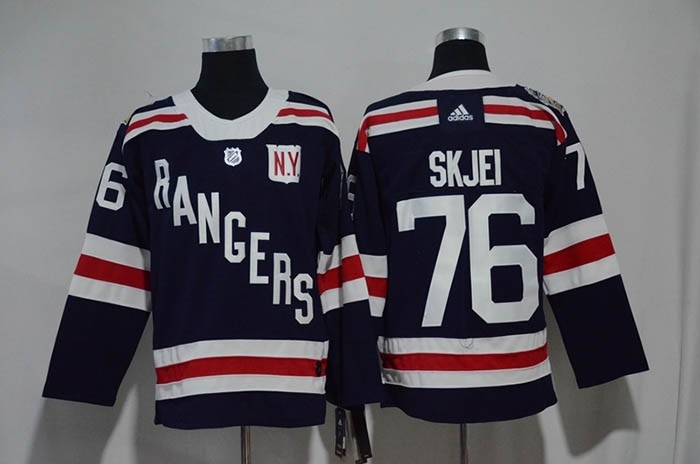 NHL New York Rangers #76 Brady Skjei Navy blue 2018 Winter Classic Jersey