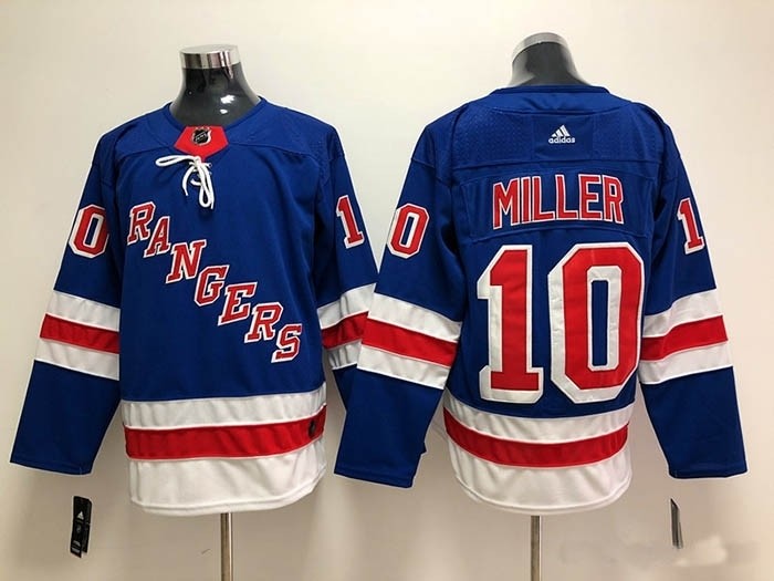 NHL New York Rangers #10 K'Andre Miller Blue Adidas Jersey