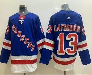 NHL New York rangers #13 Alex Lafreniere blue adidas jersey