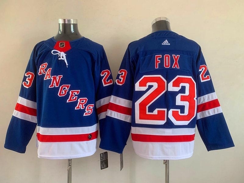 NHL New York Rangers #23 Adam Fox Blue Adidas Jersey