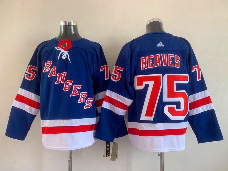 NHL New York Rangers #75 Ryan Reaves Blue Adidas Jersey