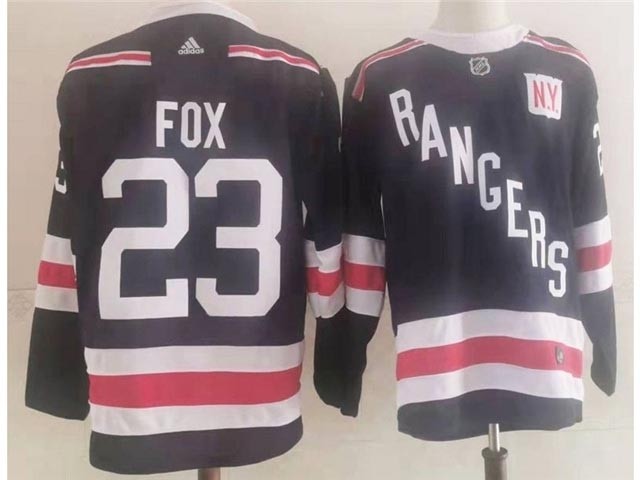 NHL New York Rangers #23 Adam Fox Navy blue Adidas Jersey