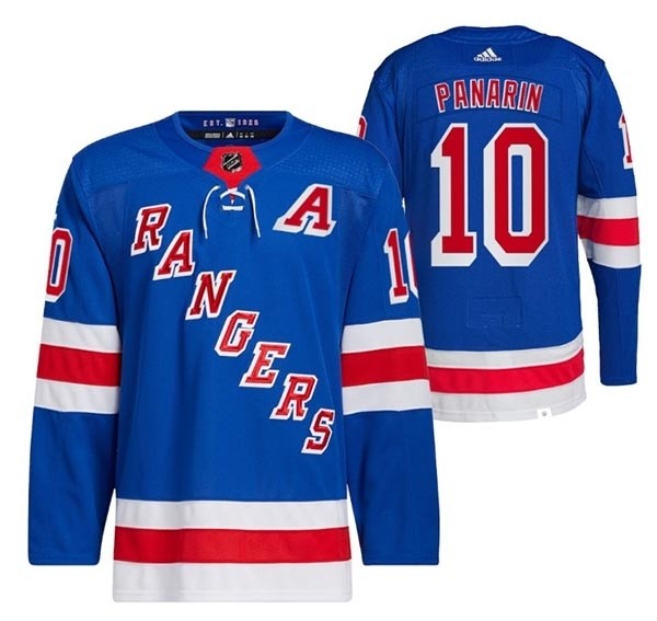 Men's New York Rangers #10 Artemi Panari Royal Adidas Stitched Jersey