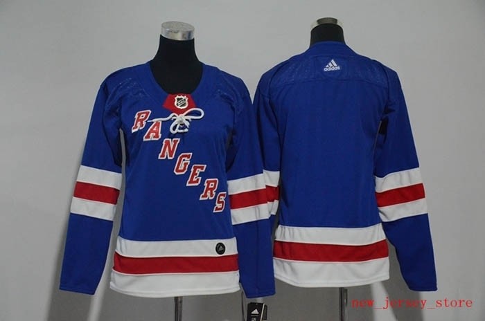 Women New York Rangers Blank Blue Adidas Jersey