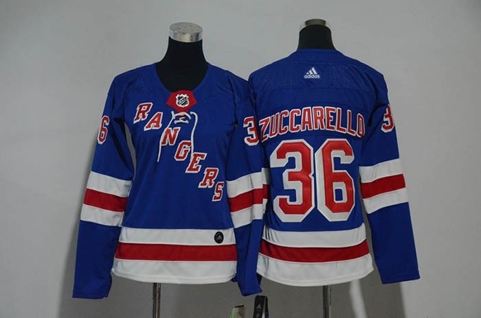 Women New York Rangers #36 Mats Zuccarello Blue Adidas Jersey