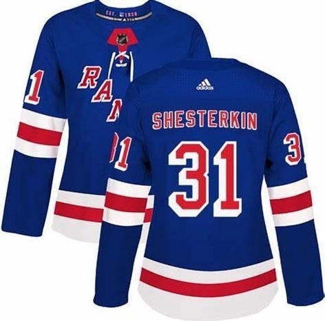 Women's New York rangers #31 Igor Shesterkin blue adidas jersey