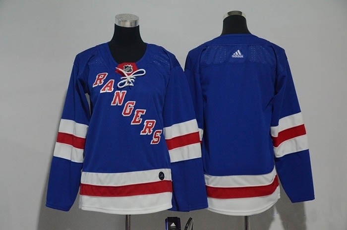 Youth New York Rangers Blank Blue Adidas Jersey