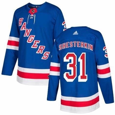 Youth New York rangers #31 Igor Shesterkin blue adidas jersey