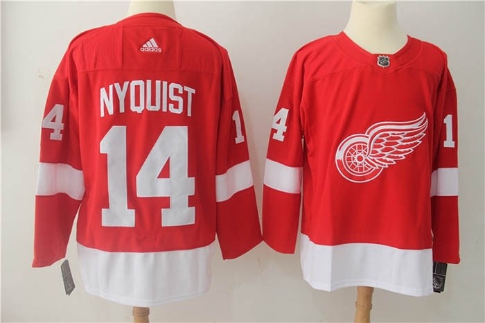 NHL Detroit Red Wings #14 Gustav Nyquist Red Adidas Jersey