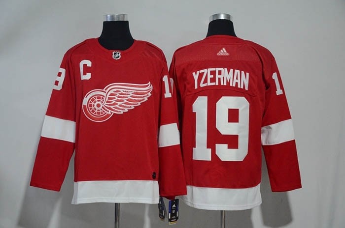 NHL Detroit Red Wings #19 Steve Yzerman Red Adidas Jersey