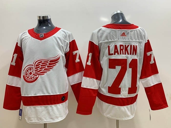 NHL Detroit Red Wings #71 Dylan Larkin White Adidas Jersey