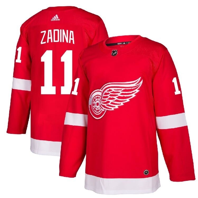 NHL Detroit Red Wings #11 Filip Zadina Red Adidas Jersey