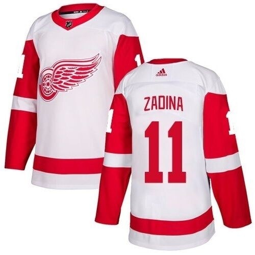 NHL Detroit Red Wings #11 Filip Zadina White Adidas Jersey