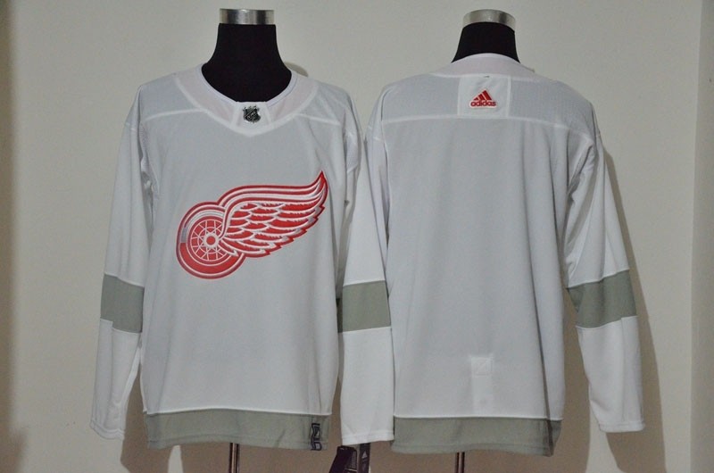 NHL Detroit Red Wings Blank White 2021 Reverse Retro Jersey Adidas jersey