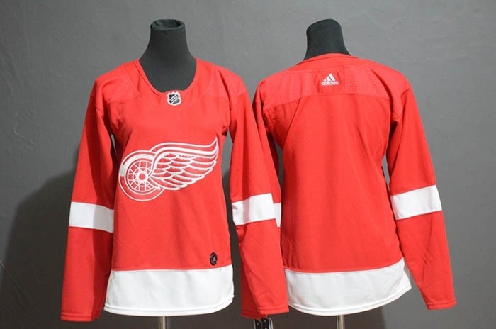 Women Detroit Red Wings Blank Red Adidas Jersey