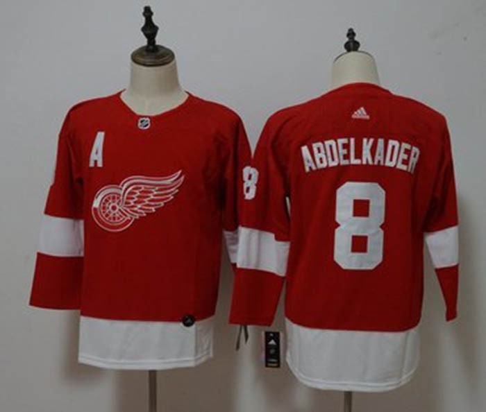 Youth Red Wings #8 Justin Abdelkader Red Adidas Jersey