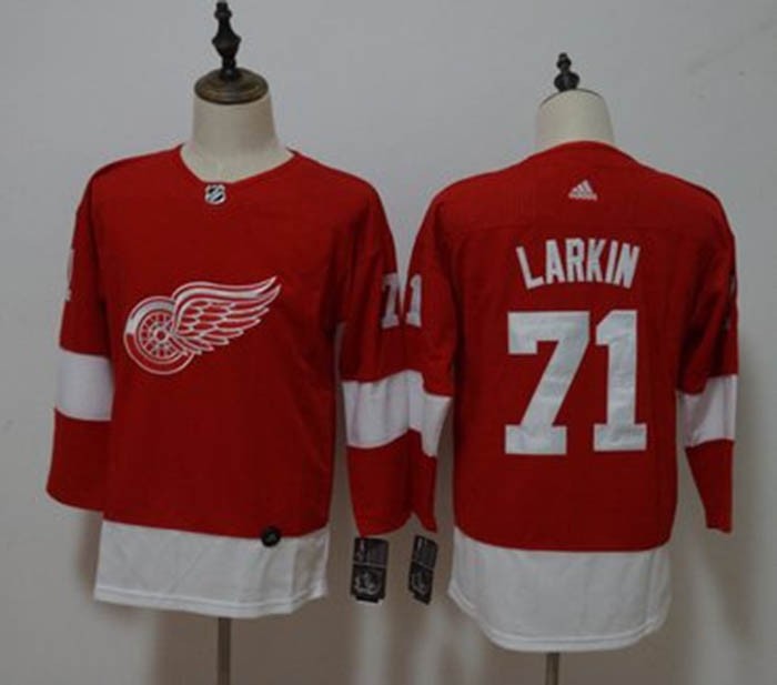 Youth Red Wings #71 Dylan Larkin Red Adidas Jersey