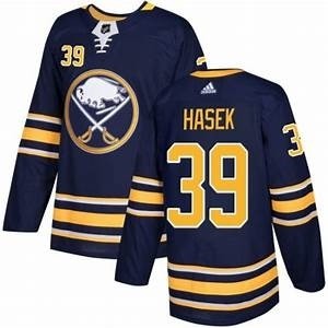 NHL Buffalo Sabres #39 Dominik Hasek Navy blue Adidas Jersey