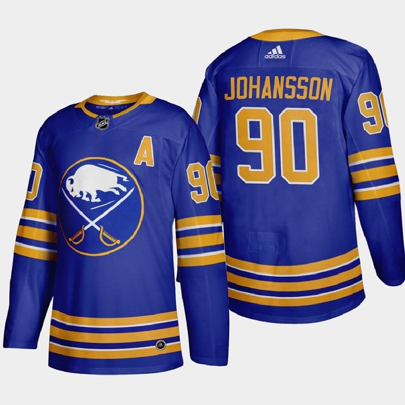 Men's Buffalo Sabres #90 Marcus Johansson Royal Blue Adidas 2020-21 Player Home NHL jersey