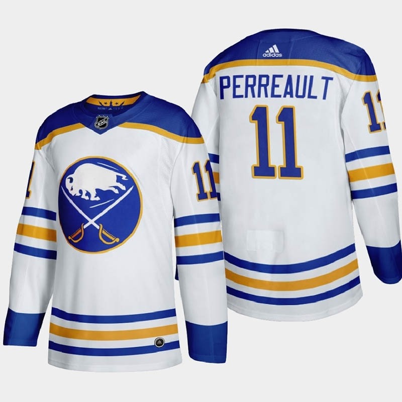 Men's Buffalo Sabres #11 Gilbert Perreault White Adidas 2020-21 Player Home NHL jersey