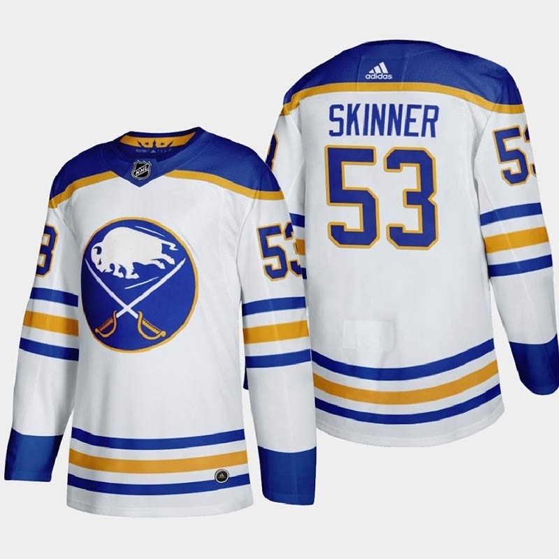 Men's Buffalo Sabres #53 Jeff Skinner White Adidas 2020-21 Player Home NHL jersey