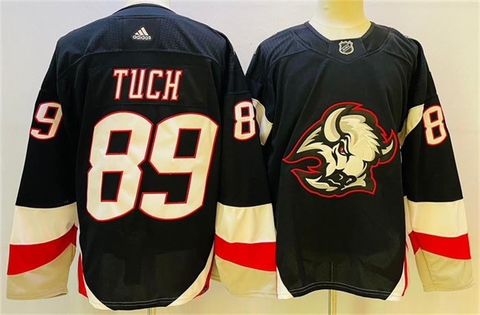 Men's Buffalo Sabres #89 Alex Tuch 2022-23 Black Stitched Jersey