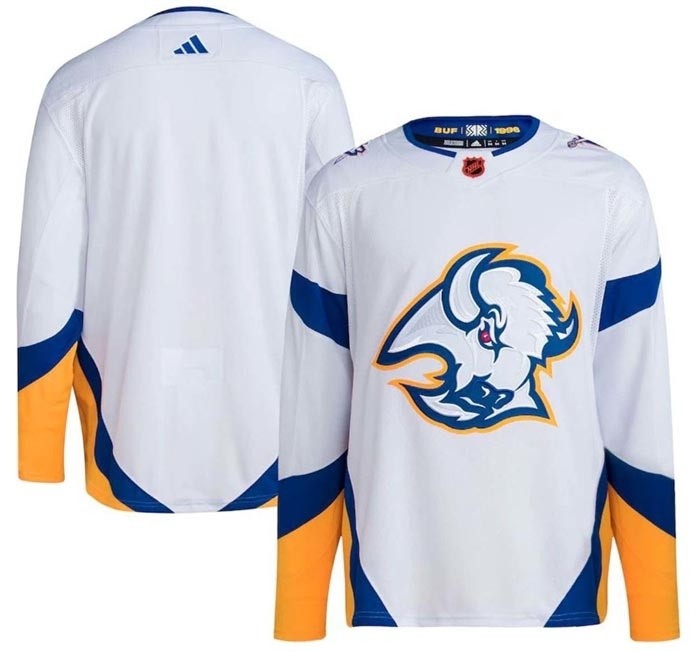 Men's Buffalo Sabres Blank White 2022-23 Reverse Retro Stitched Jersey