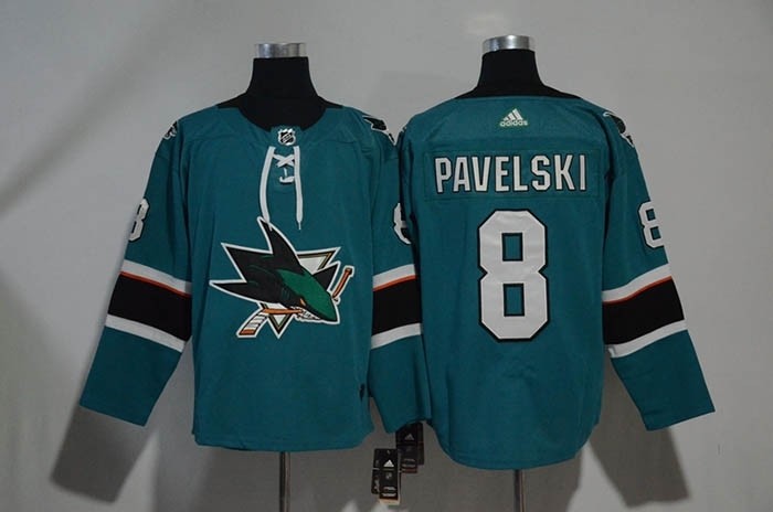 NHL San Jose Sharks #8 Joe Pavelski Green Adidas Jersey