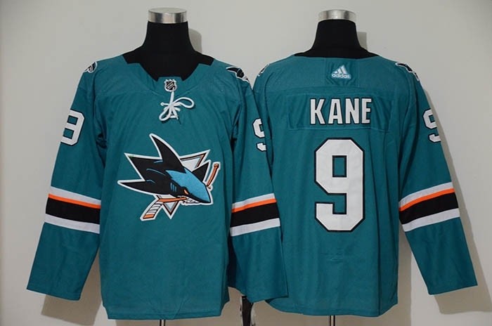 NHL San Jose Sharks #9 Evander Kane Green Adidas Jersey