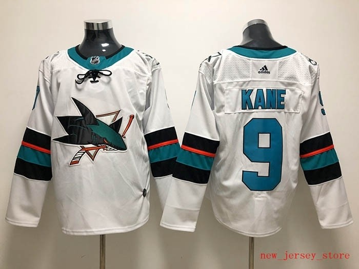 NHL San Jose Sharks #9 Evander Kane White Adidas Jersey