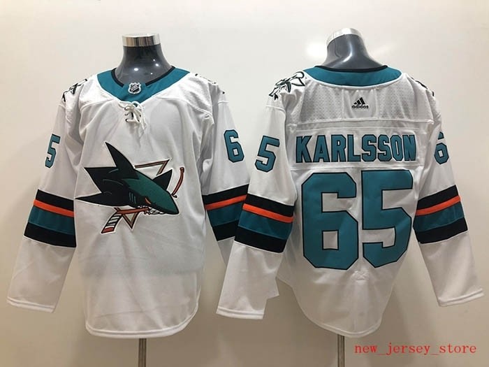 NHL San Jose Sharks #65 Erik Karlsson White Adidas Jersey