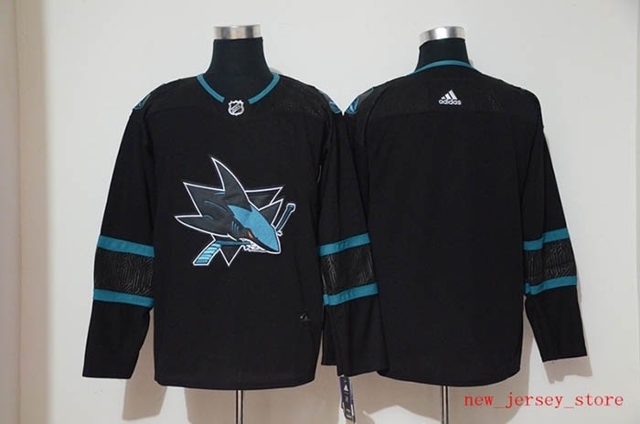 NHL San Jose Sharks Blank Black Adidas Jersey