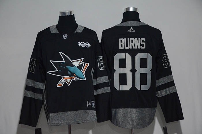 NHL San Jose Sharks #88 Brent Burns Black 100th Centennal Classic Premier Jersey