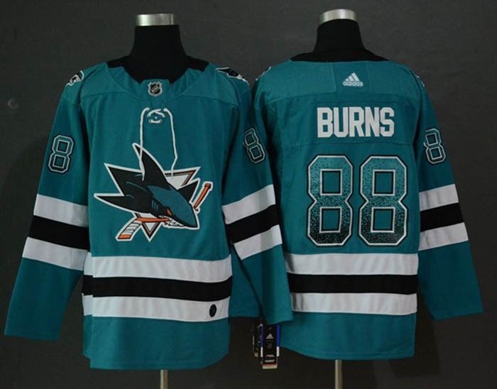 NHL San Jose Sharks #88 Brent Burns Green Drift Fashion Adidas Jersey