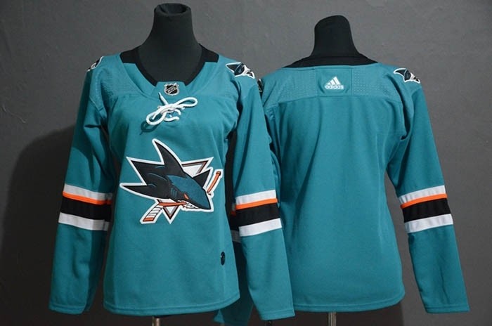 Youth San Jose Sharks Blank Green Adidas Jersey