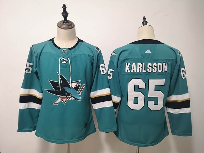 Youth San Jose Sharks #65 Erik Karlsson Green Adidas Jersey