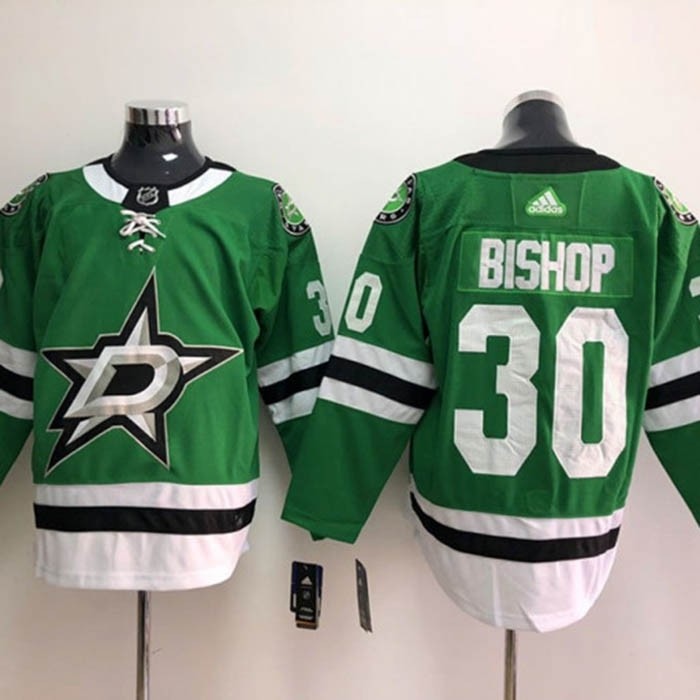 NHL Dallas Stars #30 Ben Bishop Green Adidas Jersey