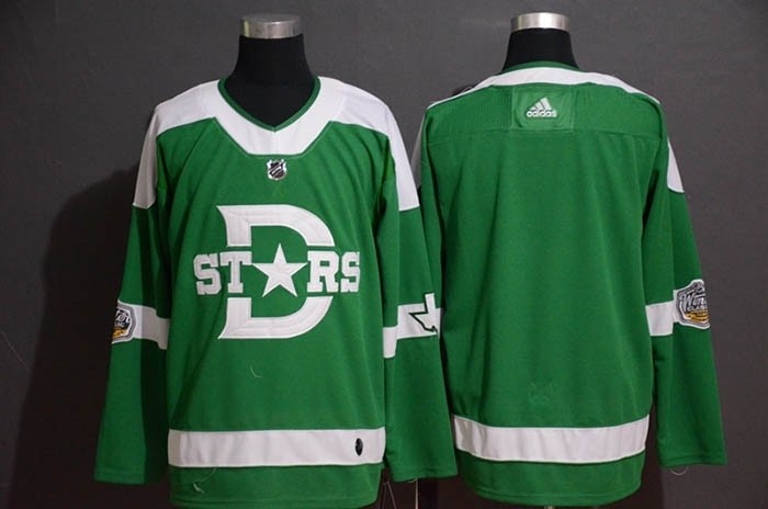 NHL Dallas Stars Blank Green 2020 Winter Classic Adidas Jersey