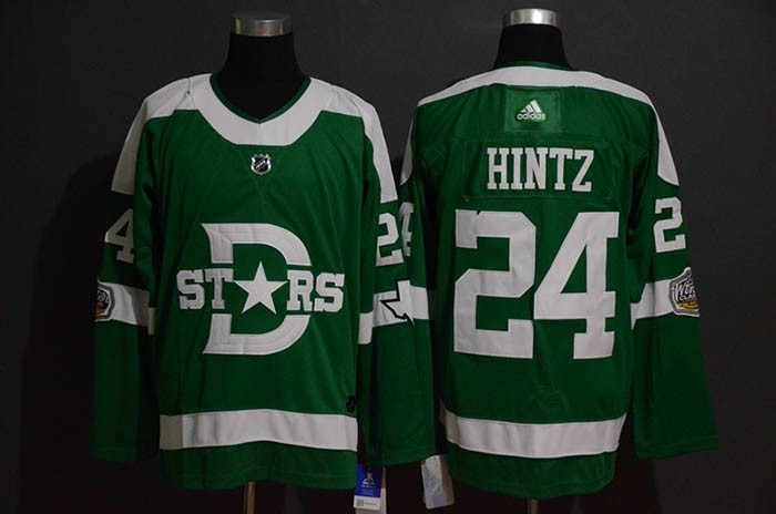 NHL Dallas Stars #24 Roope Hintz Green 2020 Winter Classic Adidas Jersey