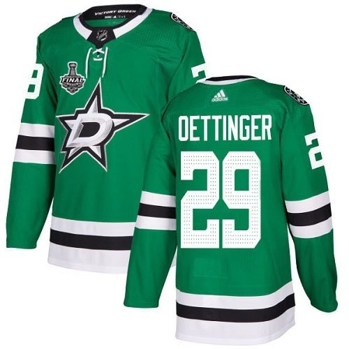 NHL Stars #29 Jake Oettinger Green Home Authentic 2020 Stanley Cup Final Stitched Jersey