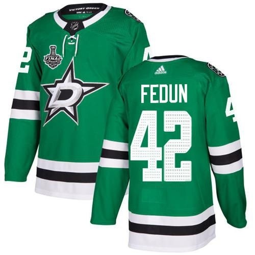 NHL Stars #42 Taylor Fedun Green Home Authentic 2020 Stanley Cup Final Stitched Jersey