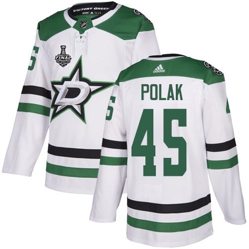 NHL Stars #45 Roman Polak White Road Authentic 2020 Stanley Cup Final Stitched Jersey