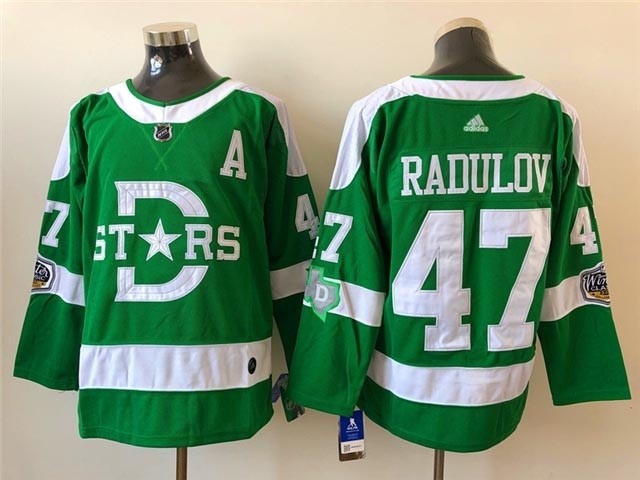 Men's Dallas Stars #47 Alexander Radulov Green 2020 Winter Classic Adidas Jersey