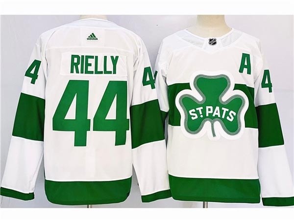 Men's Toronto Maple Leafs #44 Morgan Rielly 2024 White St.Patricks Jersey