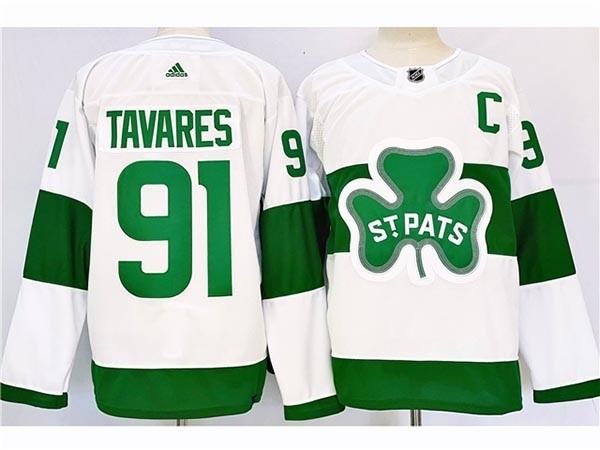 Men's Toronto Maple Leafs #91 Jason Spezza White 2024 St.Patricks Jersey