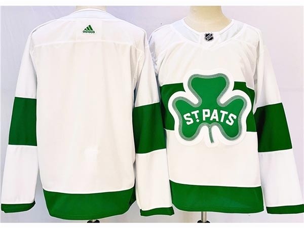 Men's Toronto Maple Leafs Blank White 2024 St.Patricks Jersey