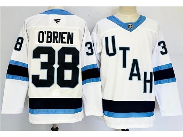 Men's Utah Hockey Club #38 Liam O'Brien 2024-25 White Jersey